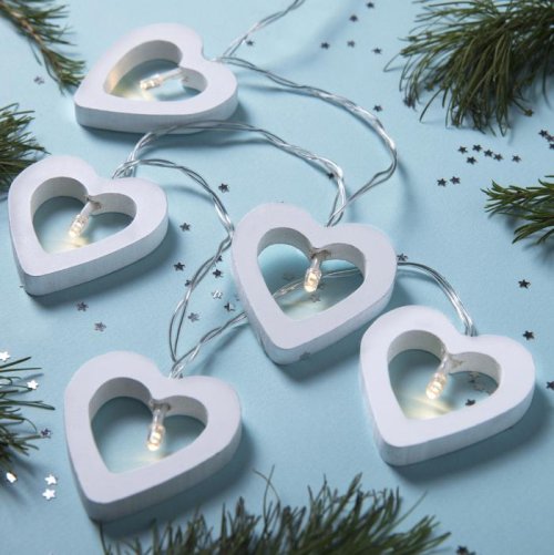 НИТЬ, 1.5 м, с насадк. "Сердце белое", Н.С., LED-10-3V, 2*АА (не в компл), фиксинг, Т/БЕЛЫЙ   3667543С