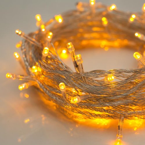 НИТЬ, 10 м, Н.С. LED-100-220V, 8 режимов, ЖЕЛТЫЙ    3556784С