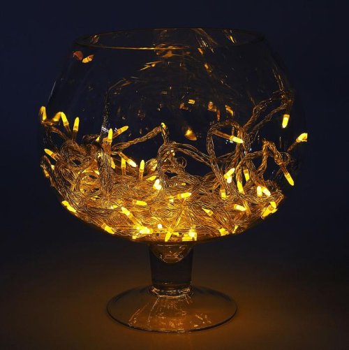 НИТЬ, 10 м. “Игла”, Н.С. LED-100-220V, 8 режимов, ЖЕЛТЫЙ        1080525С