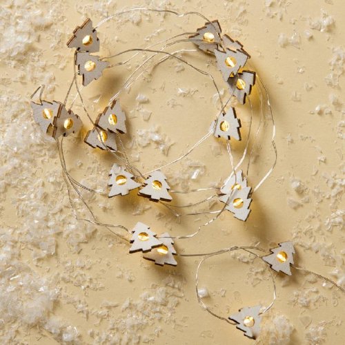 НИТЬ, 2 м, "Роса", с насад, "Ёлка белая", LED-20-3V, 2*АА (не в компл), фиксинг, Т/БЕЛЫЙ     3667504С