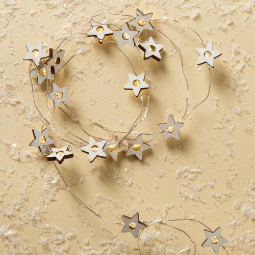 НИТЬ, 2 м, "Роса", с насад, "Звезда белая", LED-20-3V, 2*АА (не в компл), фиксинг, Т/БЕЛЫЙ   3667528С