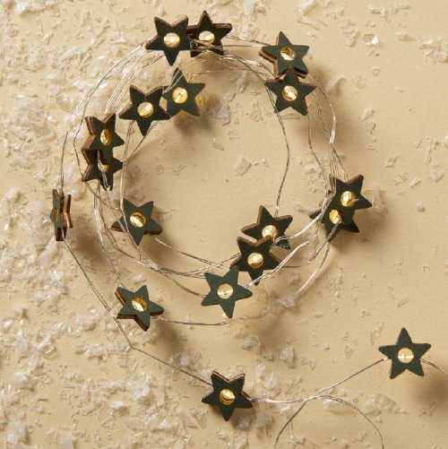 НИТЬ, 2 м, "Роса", с насад, "Звезда синяя", LED-20-3V, 2*АА (не в компл), фиксинг, Т/БЕЛЫЙ   3667529С