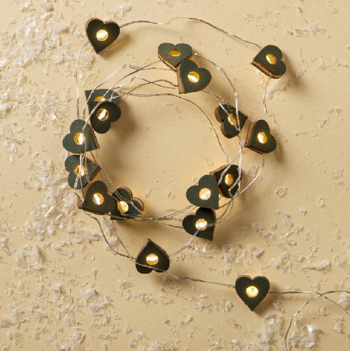 НИТЬ, 2 м, "Роса", с насад, "Сердце синее", LED-20-3V, 2*АА (не в компл), фиксинг, Т/БЕЛЫЙ    3667523С