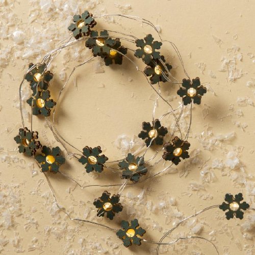 НИТЬ, 2 м, "Роса", с насад, "Снежинка синяя", LED-20-3V, 2*АА(не в компл), фиксинг, Т/БЕЛЫЙ   3667508С