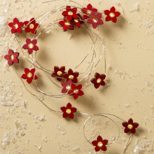 НИТЬ, 2 м, "Роса", с насад, "Цветок красный", LED-20-3V, 2*АА (не в компл), фиксинг, Т/БЕЛЫЙ  3667518С