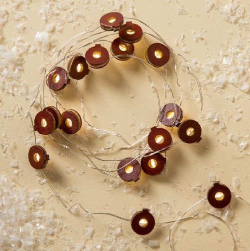 НИТЬ, 2 м, "Роса", с насад, "Шарик красный", LED-20-3V, 2*АА (не в компл), фиксинг, Т/БЕЛЫЙ   3667521С