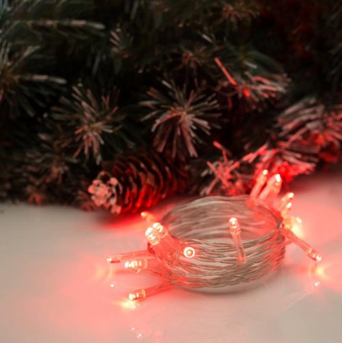 НИТЬ, 2 м, Н.С. LED-20-4,5 V, (АА*3 шт.не в компл.), 2 режима, КРАСНЫЙ     806818С