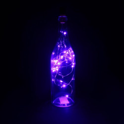 НИТЬ, 2 м. "Роса" "Бутылочная пробка" LED-20-4.5V, (LR44 3 шт в комплекте), ФИОЛЕТОВЫЙ     2433907С