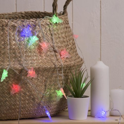 НИТЬ, 3 м, USB, с насад. "Елки", Н.С. LED-20-5V, МУЛЬТИ        806830С