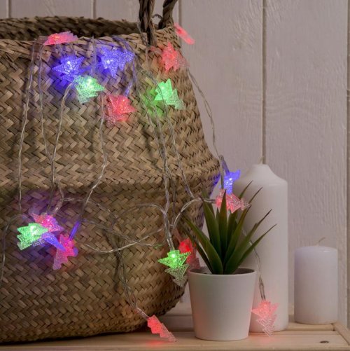 НИТЬ, 3 м, с насад. "Елки", Н.С. LED-20-3,6V, (АА*3 шт.не в компл) МУЛЬТИ        806826С