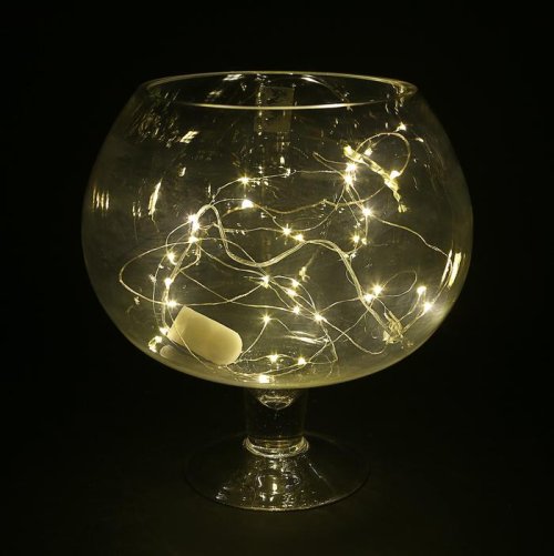 НИТЬ, 3 м. "Роса", LED-30-6V, (LR2032 2 шт.в комплекте), 1 режим, ЖЕЛТЫЙ     2433890С