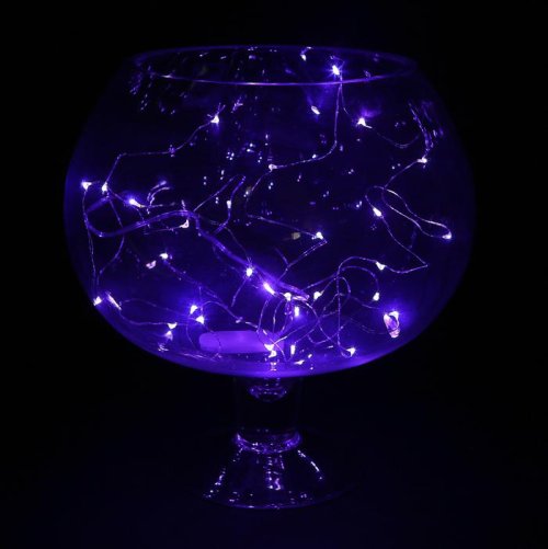 НИТЬ, 3 м. "Роса", LED-30-6V, (LR2032 2 шт.в комплекте), 1 режим, ФИОЛЕТОВЫЙ     2433891С