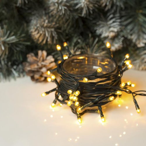 НИТЬ, 3.5 м, Н.Т. 50 ламп, 220V, 8 режимов, ЖЕЛТЫЙ     670996С