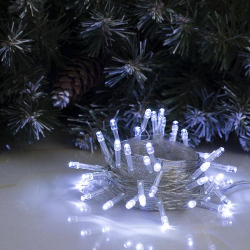 НИТЬ, 4 м, Н.С. LED-40-4,5 V, (АА*3 шт.не в компл.), 2 режима, БЕЛЫЙ     1080362С