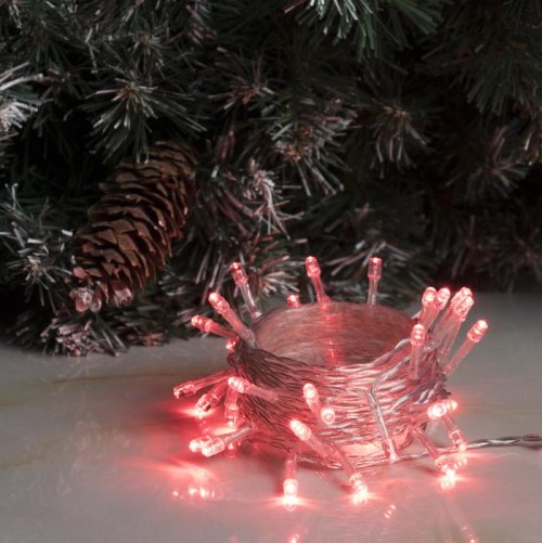 НИТЬ, 4 м, Н.С. LED-40-4,5 V, (АА*3 шт.не в компл.), 2 режима, КРАСНЫЙ    3584014С