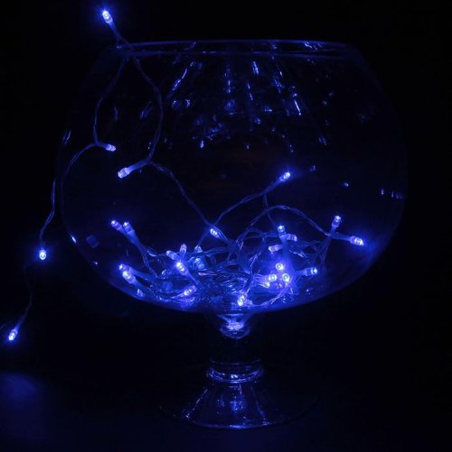 НИТЬ, 4 м, Н.С. LED-40-4,5 V, (АА*3 шт.не в компл.), 2 режима, СИНИЙ     806822С