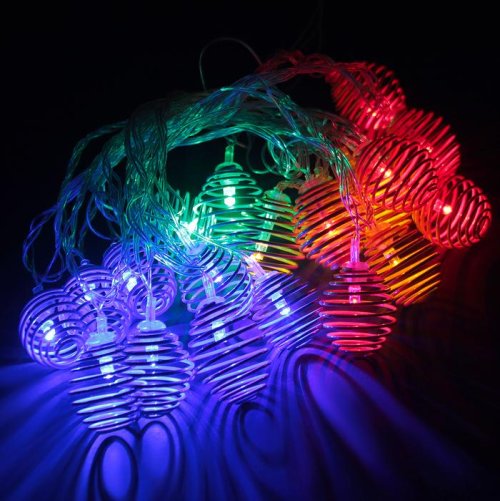 НИТЬ, 4м. с насад. “Пружинка Шарик”,3 см Н.С. LED-20-220V, 8 режимов, МУЛЬТИ        2388704С