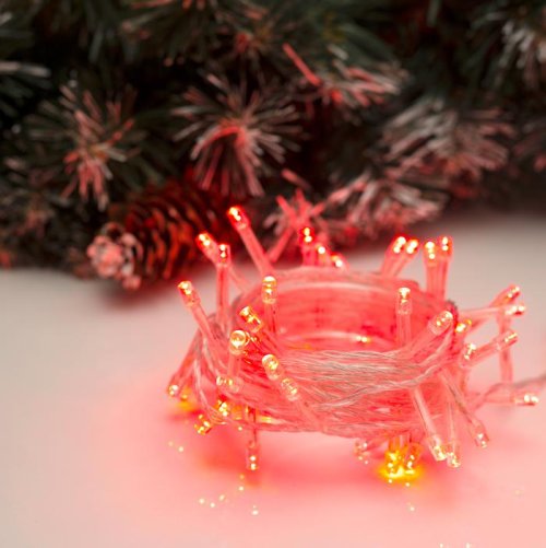 НИТЬ, 5 м, Н.С. LED-50-220V, 8 режимов, КРАСНЫЙ    3556762С