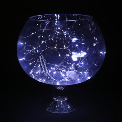 НИТЬ, 5 м. "Роса", LED-50-6V, (LR2032 2 шт.в комплекте), 1 режим, БЕЛЫЙ     2433893С