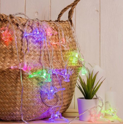 НИТЬ, 5м. с насад. “Олени”, Н.С. LED-20-220V, моргает, МУЛЬТИ        541553С