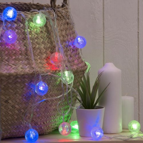 НИТЬ, 5м. с насад. “Футбольный мяч”, Н.С. LED-20-220V, моргает, МУЛЬТИ 2433912С