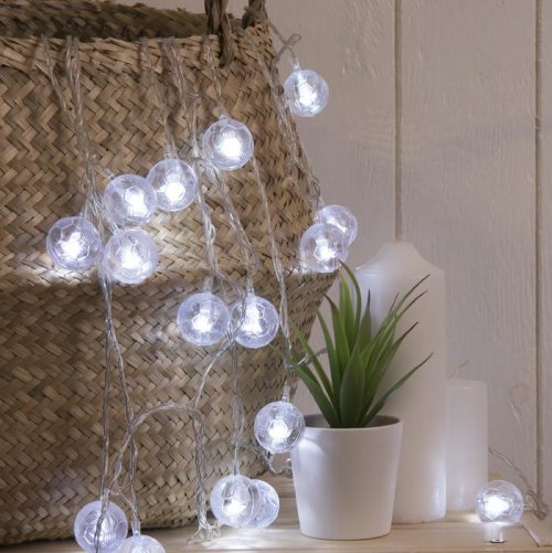 Гирлянда уличная «Нить», 5 м, с насадками «футбольный мяч», нить силиконовая, 30 LED 2433913С