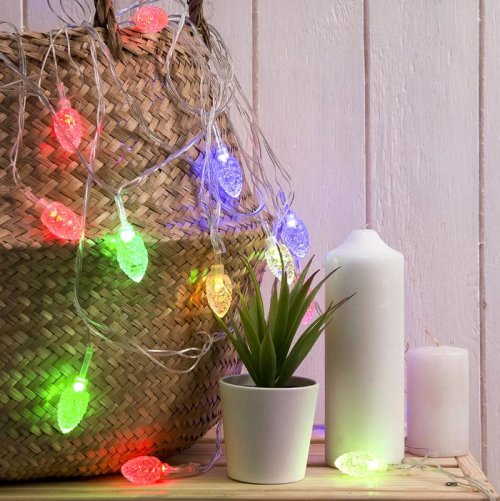 НИТЬ, 5м. с насад. “Шишка большая”, Н.С. LED-20-220V, моргает, МУЛЬТИ        671579С