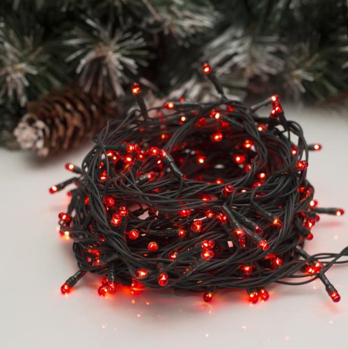 НИТЬ, 7 м, Н.Т. 180 ламп, 220V, 8 режимов, КРАСНЫЙ     671007С