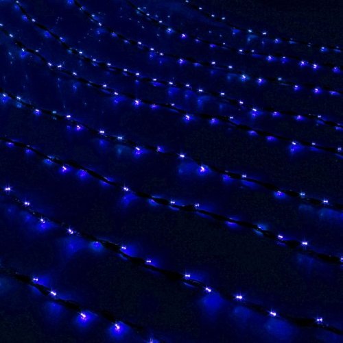 Гирлянда "Дождь" улич. Ш:2 м, В:3 м, Н.Т. LED-800-220V, контр. 8 р, СИНИЙ  706340С