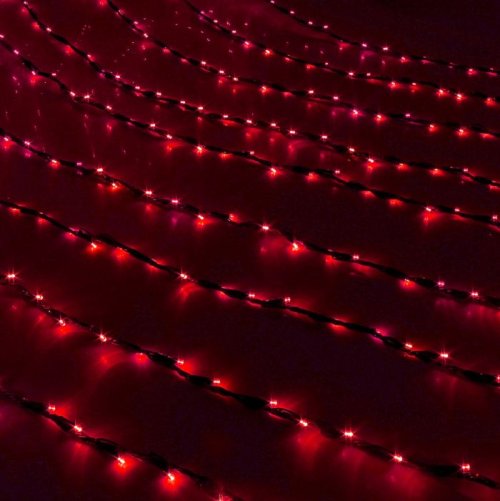 Гирлянда "Дождь" улич. Ш:2 м, В:6 м, Н.Т. LED-1500-220V, контр. 8 р, КРАСНЫЙ  187312С