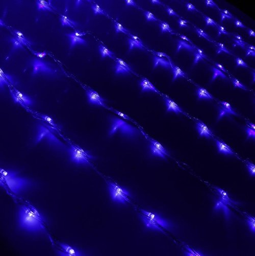 Гирлянда "Дождь" улич. Ш:2 м, В:9 м, Н.С. LED-2000-220V, контр. 8 р, СИНИЙ  1080191С