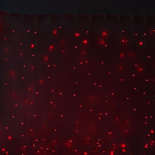 Гирлянда "Занавес" улич. УМС, Ш:2 м, В:3 м, Н.Т. 2W LED-760-220V, БЕЗ контр. фикс КРАСНЫ  1080245С