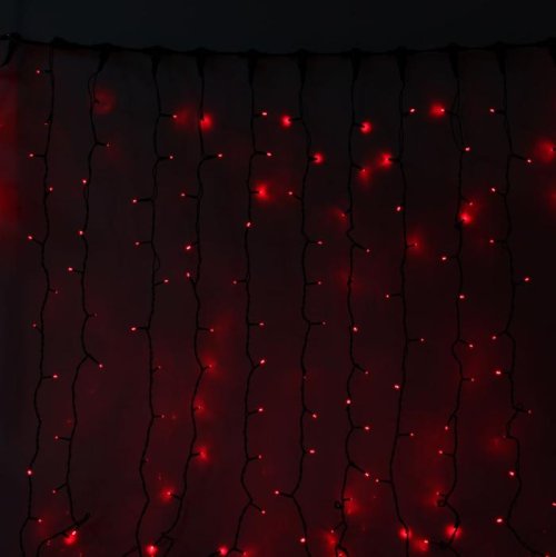 Гирлянда "Занавес" улич. УМС, Ш:2м, В:6м, Н.Т. 2W LED-1440/280-220V, БЕЗ контр. мерц КРАС  1080297С