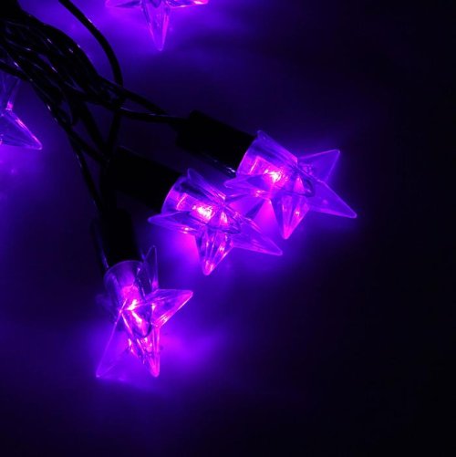 Гирлянда "Метраж" улич. с насад. "Звезда средняя" 5 м, Н.Т. LED-40-220V, контр. 8 р, ФИОЛ  1080104С