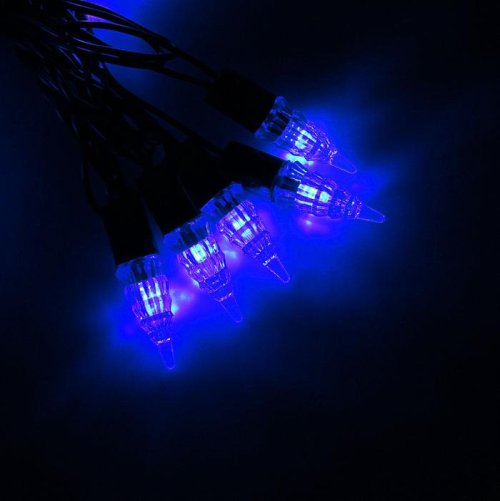 Гирлянда "Метраж" улич. с насад. "Конус" 5 м, Н.Т. LED-40-220V, фиксинг, СИНИЙ  1080055С