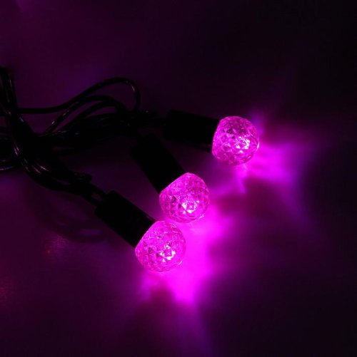 Гирлянда "Метраж" улич. с насад. "Фонарик" 5 м, Н.Т. LED-40-220V, контр. 8 р, РОЗОВЫЙ  1080114С
