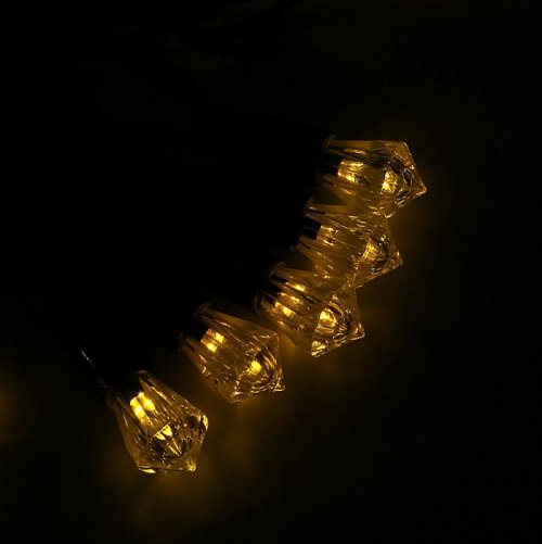 Гирлянда "Метраж" улич. с насад. "Хрусталь" 5 м, Н.Т. LED-40-220V, фиксинг, ЖЕЛТЫЙ  1080067С