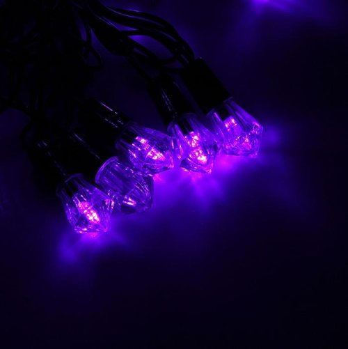 Гирлянда "Метраж" улич. с насад. "Хрусталь" 5 м, Н.Т. LED-40-220V, фиксинг, ФИОЛЕТ  1080068С