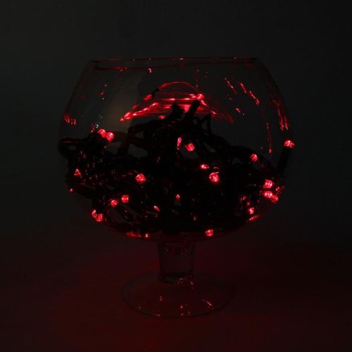 Гирлянда "Метраж" улич. УМС Д: 10 м, Н.Т. "Каучук" LED-100-220V, 3W, БЕЗ контр. КРАСНЫЙ  1080632С