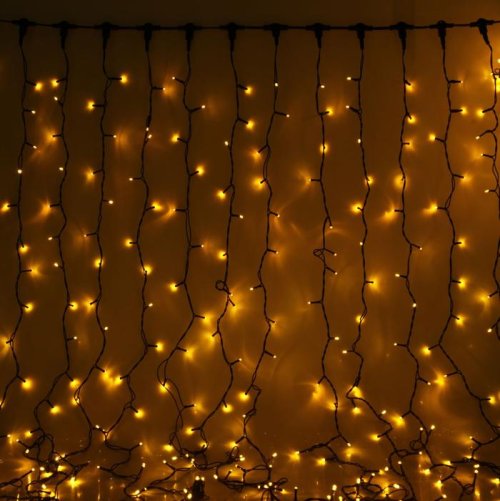 ЗАНАВЕС уличная, УМС, Ш:2 м, В:6 м, Н.Т. 3W LED-1440-220V, ЖЕЛТЫЙ     1080283С