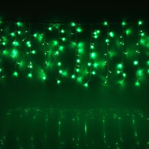 Гирлянда "Занавес" УМС вилка Ш:1,5 м, В:1 м, Н.С. LED-180-220V, контр. 8 р, ЗЕЛЕНЫЙ  1080456С