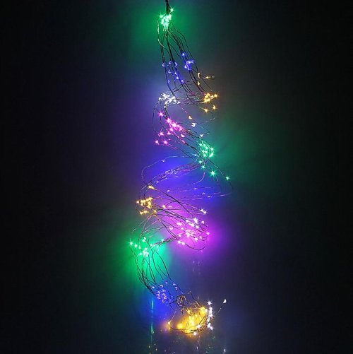 Гирлянда "Конский хвост (капля росы)" 10 нитей по 1 м., LED-120-12V, контроллер 8 режимов, МУЛЬТИ    1080601С