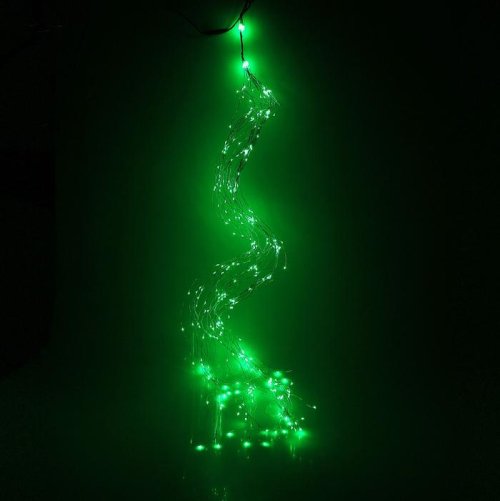 Гирлянда "Конский хвост (капля росы)" 24 нити по 1,5 м., LED-360-12V, контроллер 8 режимов, ЗЕЛЕНЫЙ  1080619С
