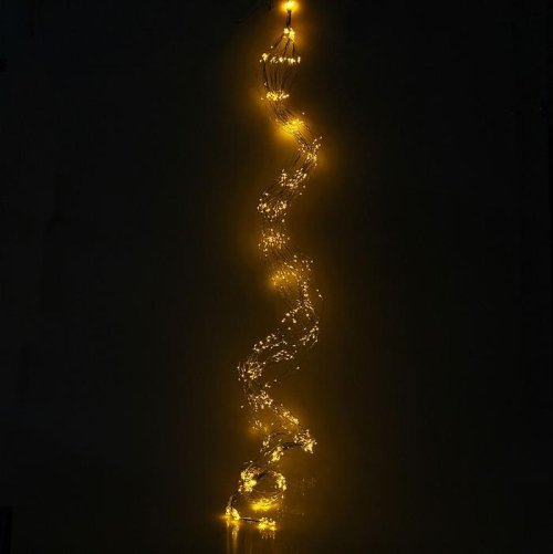 Гирлянда "Конский хвост (капля росы)" 30 нитей по 2,5 м., LED-750-12V, контроллер 8 режимов, ЖЕЛТЫЙ  1080627С