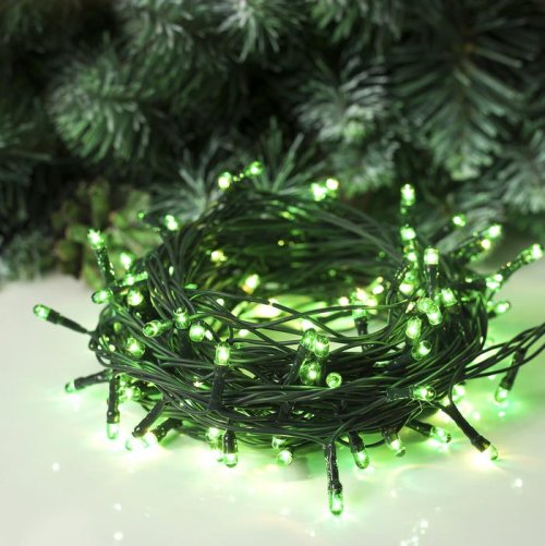 Гирлянда "Метраж" 5.5 м, Н.Т. 140 ламп, 220V, контр. 8 р, ЗЕЛЕНЫЙ  671004С