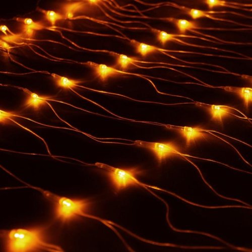 Гирлянда "Сетка" Ш:1 м, В:0,7 м, Н.С. LED-96-220V, контр. 8 р, ЖЕЛТЫЙ  187195С