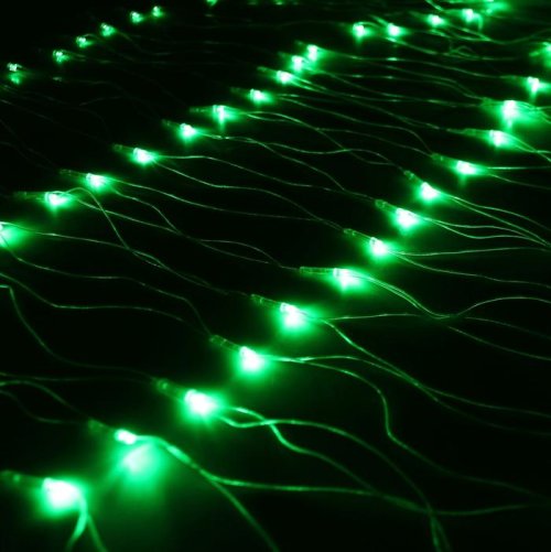 Гирлянда "Сетка" Ш:1 м, В:0,7 м, Н.С. LED-96-220V, контр. 8 р, ЗЕЛЕНЫЙ  187194С