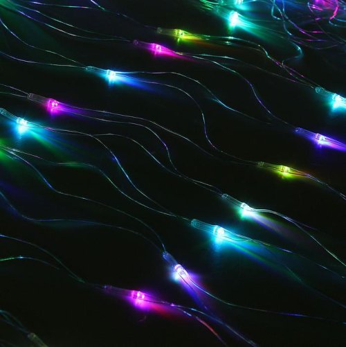 Гирлянда "Сетка" Ш:1 м, В:0,7 м, Н.С. LED-96-220V, моргает, МУЛЬТИ(RGB)  1080485С
