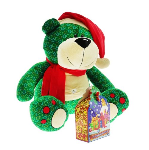 Подарочный набор "Михалыч", мягконабивная игрушка и сладкий новогодний подарок 400г 4045492С