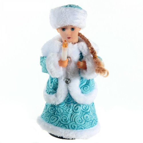 Снегурочка 30 см "Пуговка ромбик" голубая 3555342С